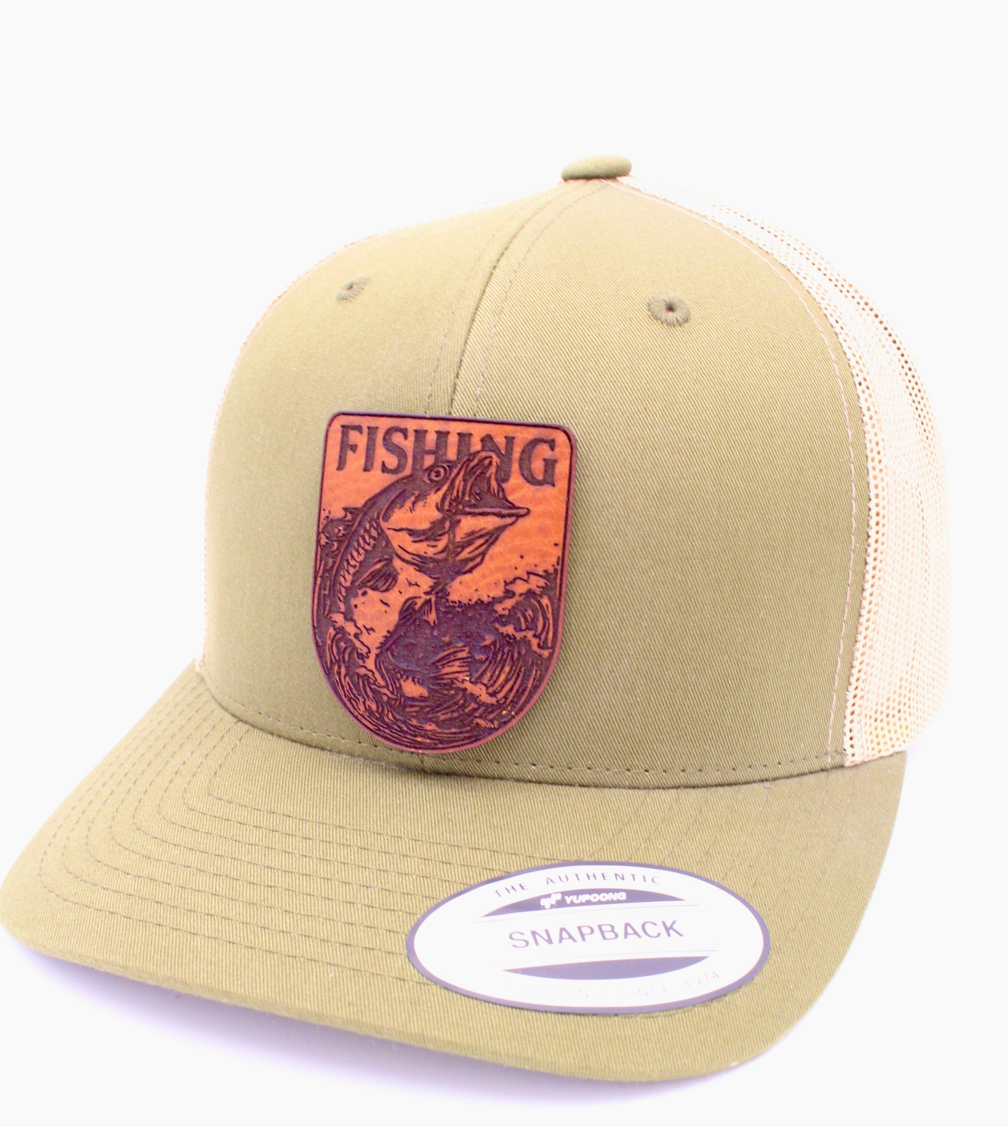 Bassin' Leather Patch Hat  Bass Fishing Trucker Hat – Discover the Outdoors