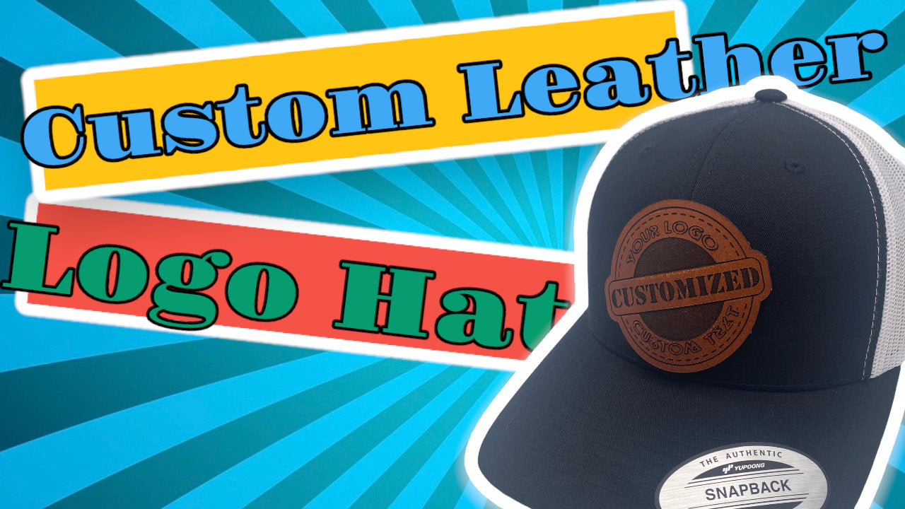Custom Leather Patch Hat  Make your own Customized Logo or