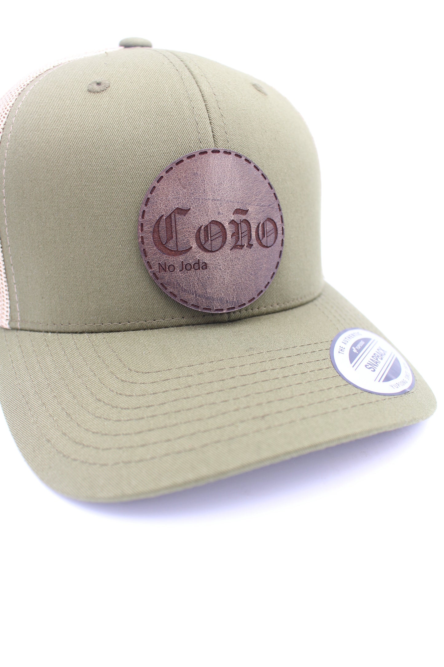 Coño (no joda) Leather Patch Hat | Coño Trucker Hat | Dominican Art Trucker Hat
