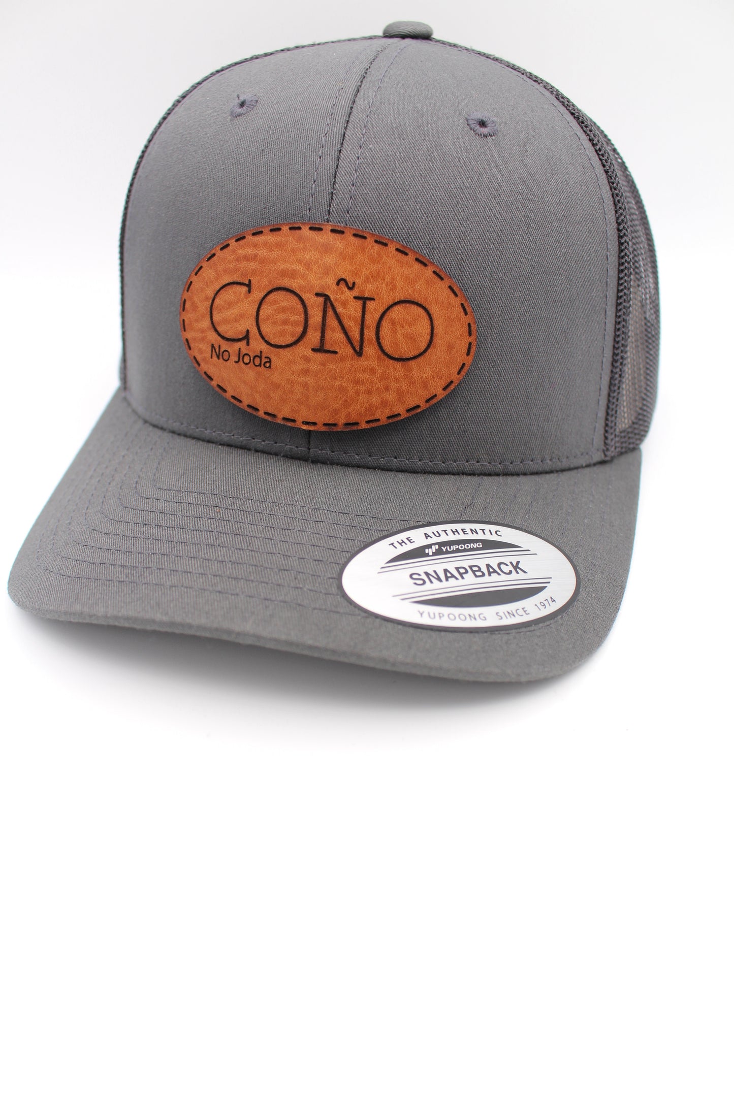 Coño (no joda) Leather Patch Hat | Coño Trucker Hat | Dominican Art Trucker Hat