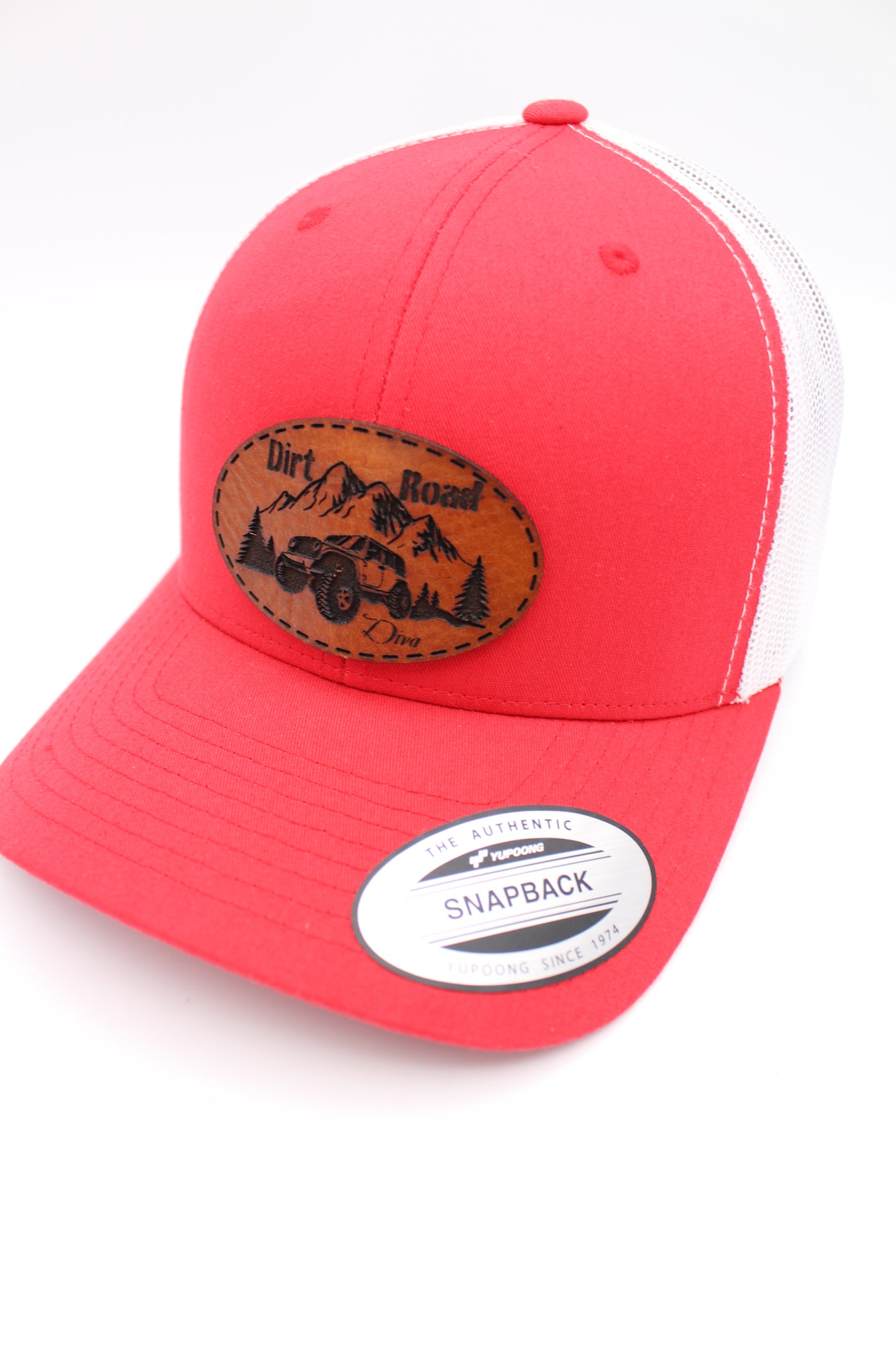 Off Road Leather Hat Patch |  Off Road Trucker Hat | Outdoors Life Hat