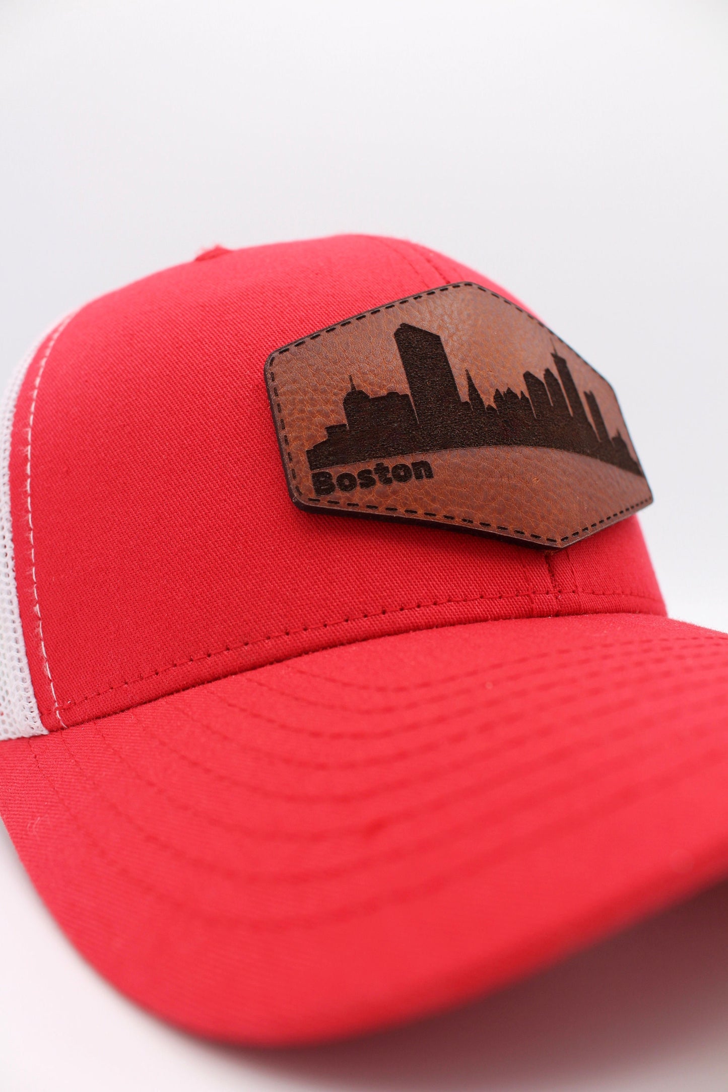 City of Boston Skyline Trucker Snapback Hat