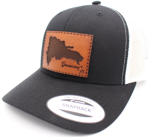 Dominicano Soy Leather Patch Hat | Dominican Republic Trucker Hat