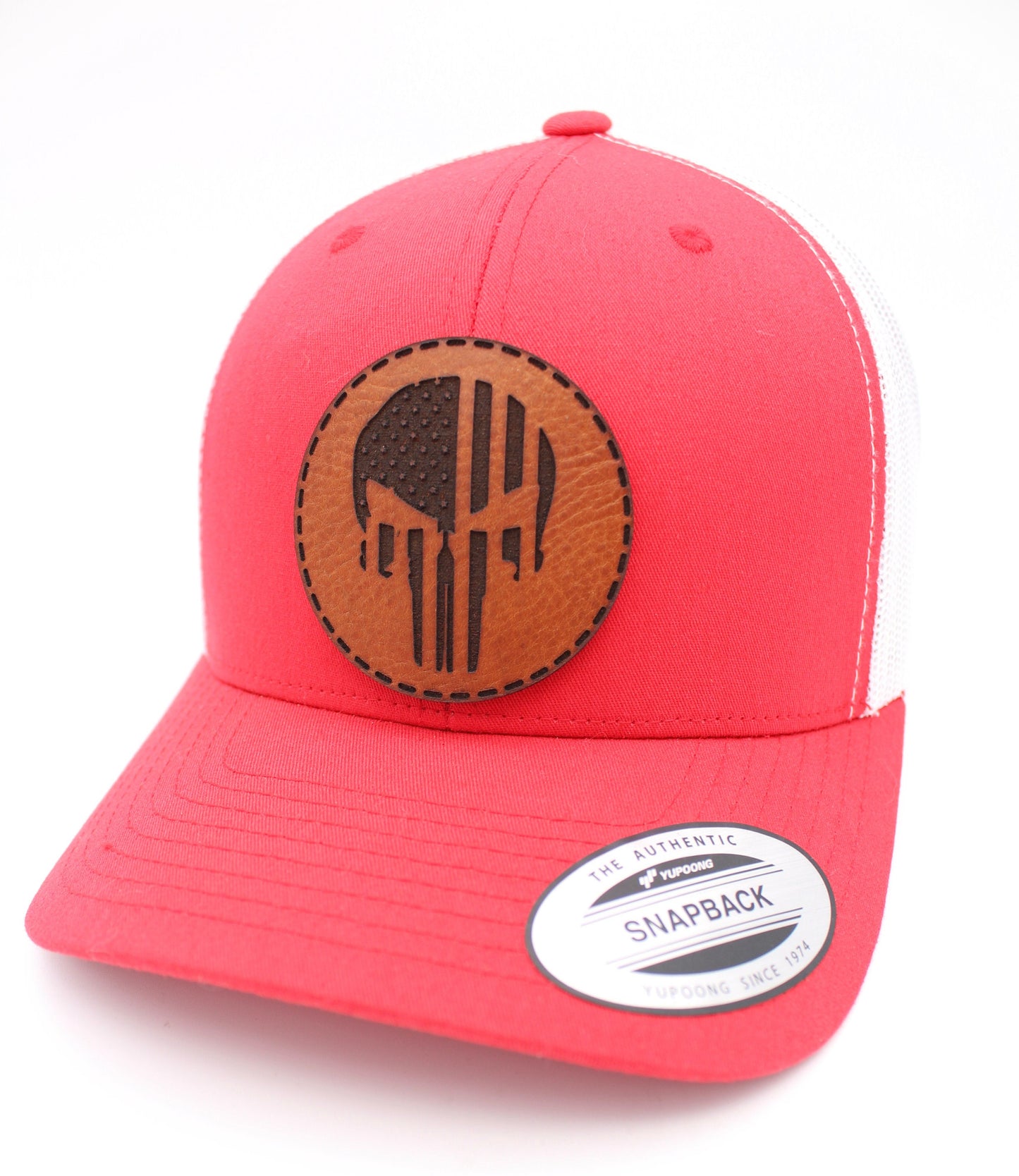 US Punisher Flag Skull Logo Hat | Logo Trucker Hat | Punisher Trucker Hat | Military Trucker Hat